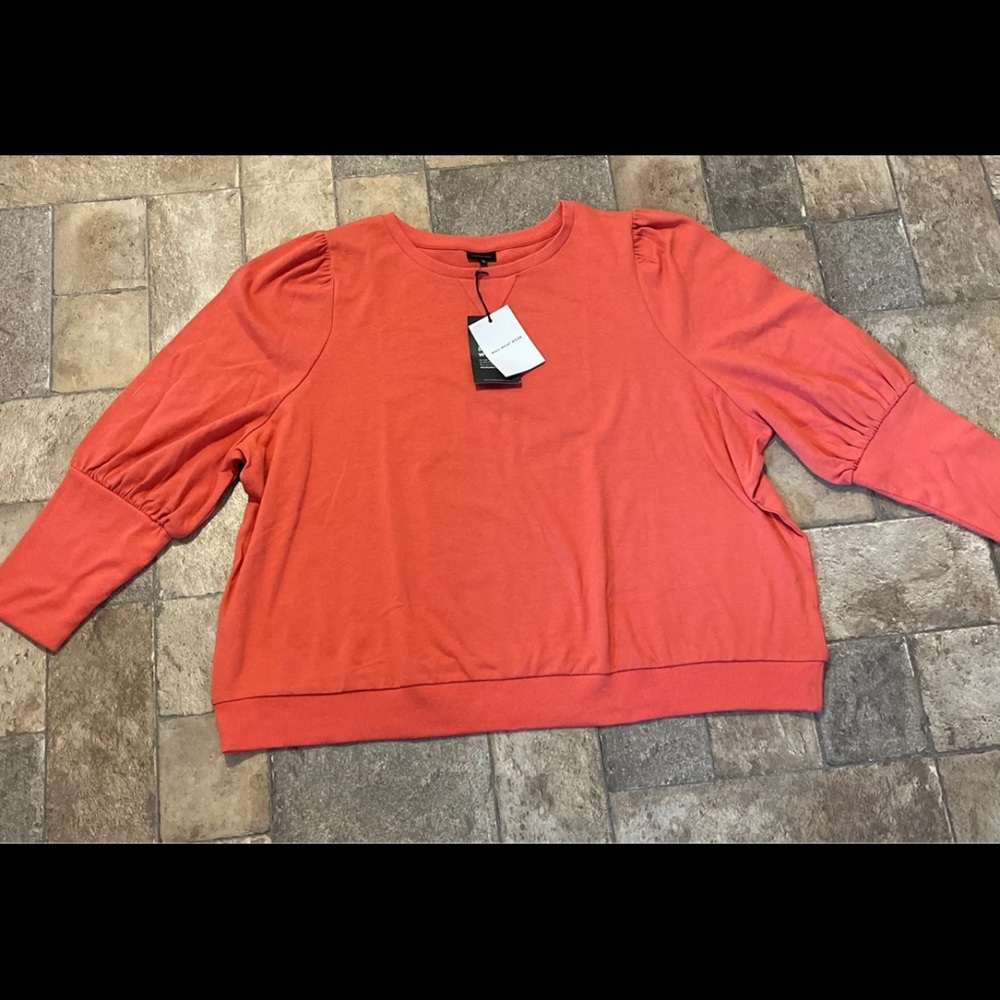 NWT plus size coral sweatshirt